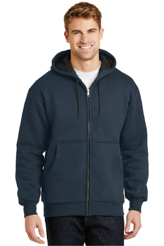 Price Drop CornerStone Mens Full Zip Hooded Sweatshirt Hoodie w/ Pockets - Navy Blue Price Drop CornerStone Mens Full Zip Hooded Sweatshirt Hoodie w/ Pockets - Navy Blue