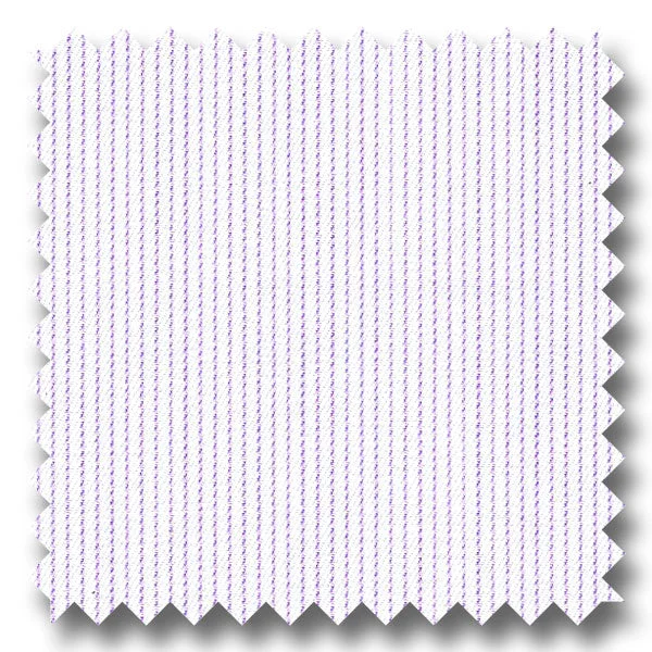 Don't Delay Lavender Pinstripe 200 2Ply Broadcloth - Custom Dress Shirt