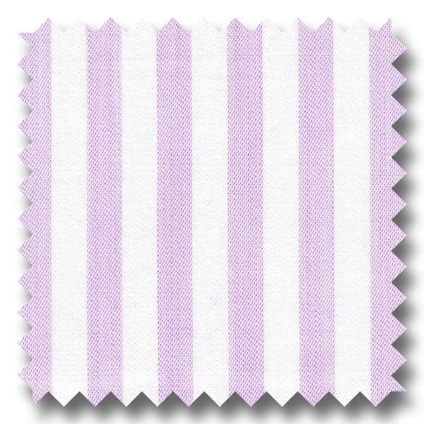 Deal of the Day Lavender Stripe 200 2Ply Broadcloth - Custom Dress Shirt