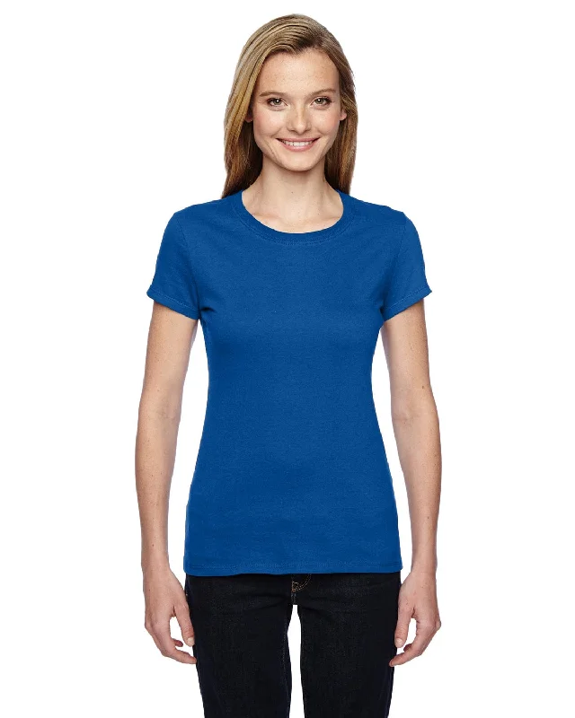Early Access Fruit of the Loom Ladies 100% Sofspun Cotton Junior Crew T-Shirt | Royal