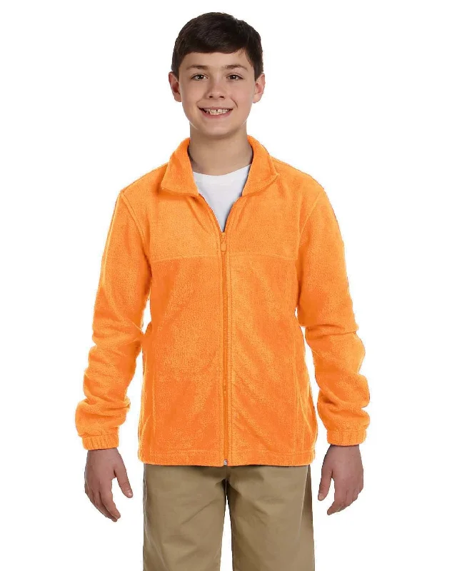 Year-End Sale Harriton Youth Full-Zip Fleece | Safety Orange