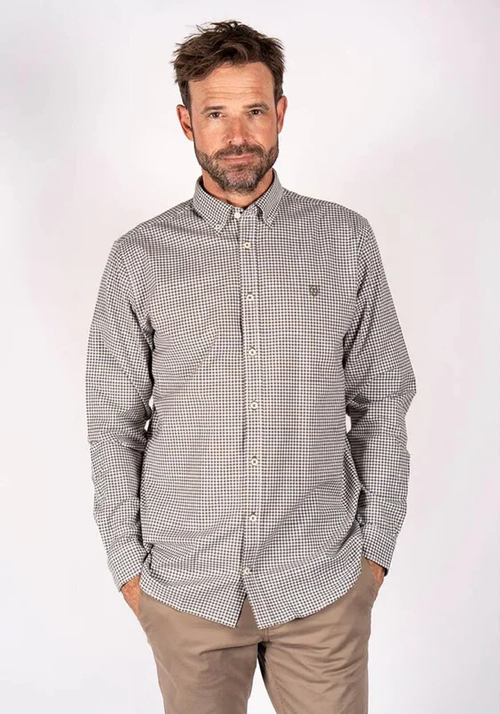 Lowest Price Pre End Classic Oxford Check Shirt, Dusty Olive & White