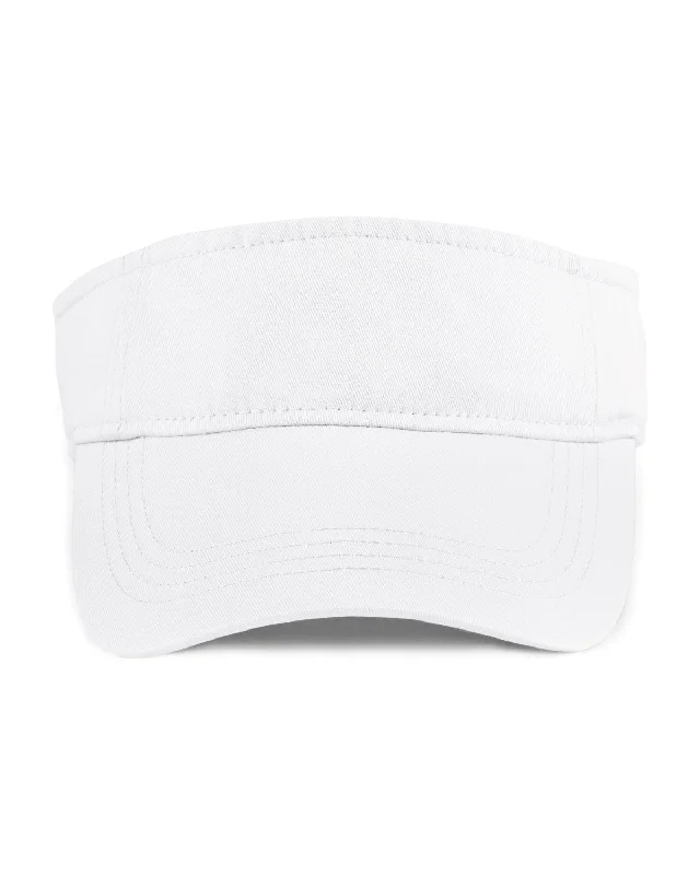Weekend Discounts to Relish Anvil Solid-Low Profile Twill Visor | White