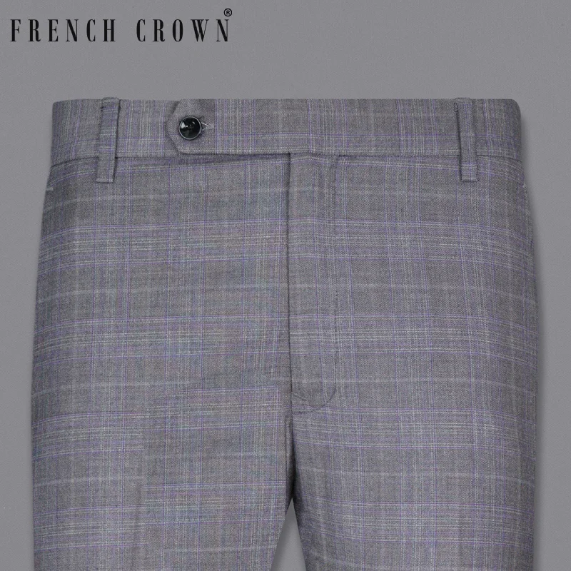 Discount Mania Fedora Plaid Wool Rich Pant