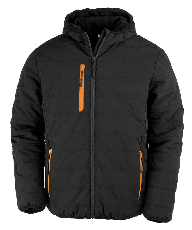Big Discounts Recycled compass padded winter jacket | Black/Orange