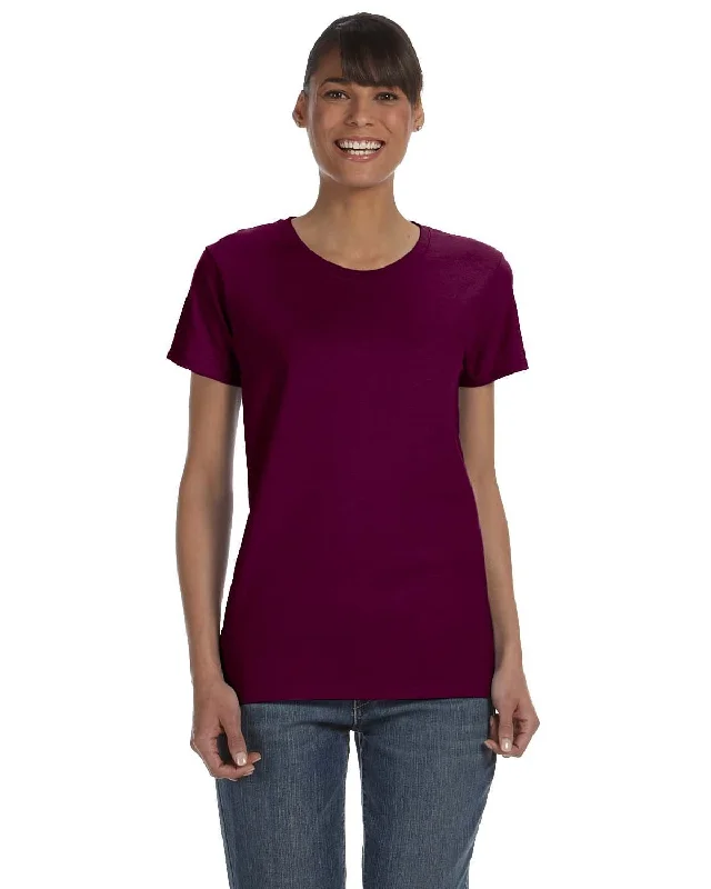 Amazing Deals Gildan Ladies Lightweight 100% Cotton T-Shirt | Maroon