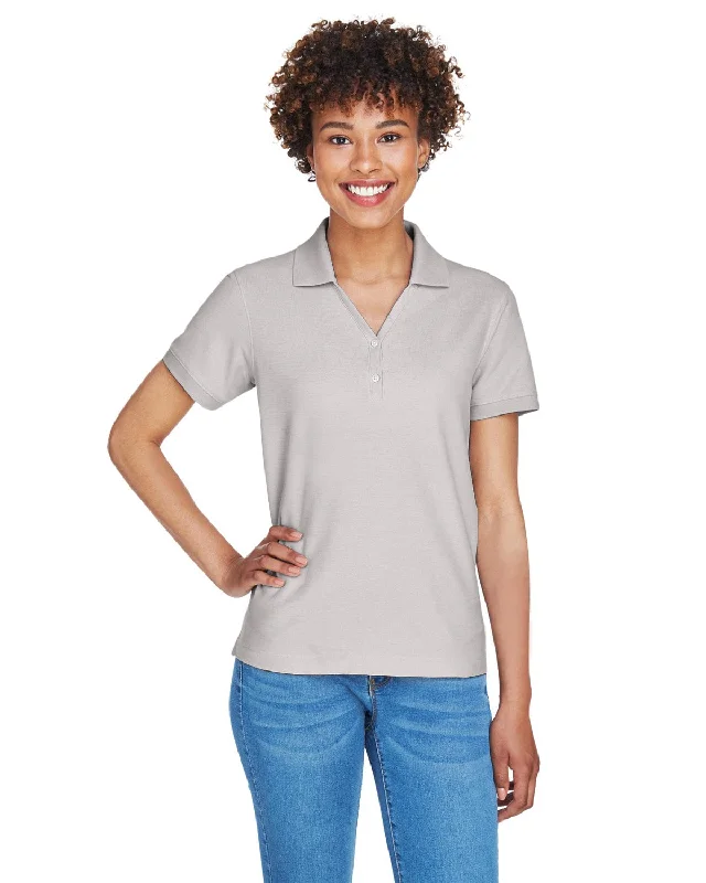 Weekend Deals That Thrill Devon & Jones Ladies Fine Pima Pique Polo | Silver