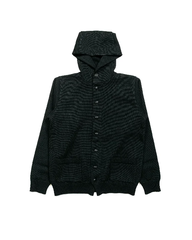 Make Your Weekend Count with Savings The Real McCoy's MC23107 30s Hooded Knit Sweater Black