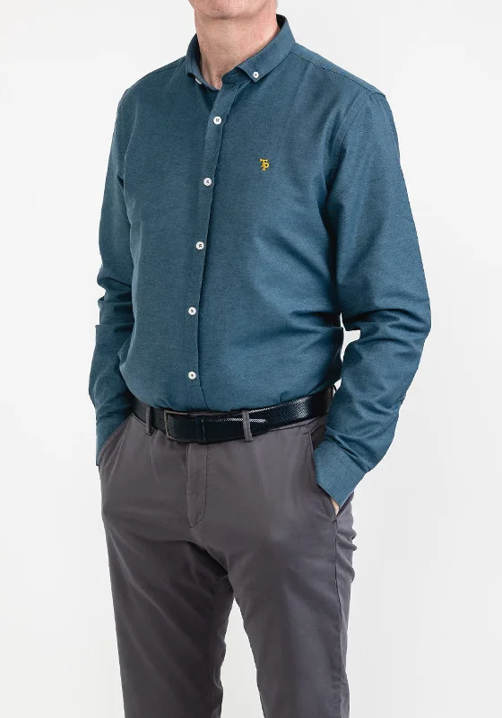 Deal Frenzy Tom Penn Long Sleeve Shirt, Blue Black