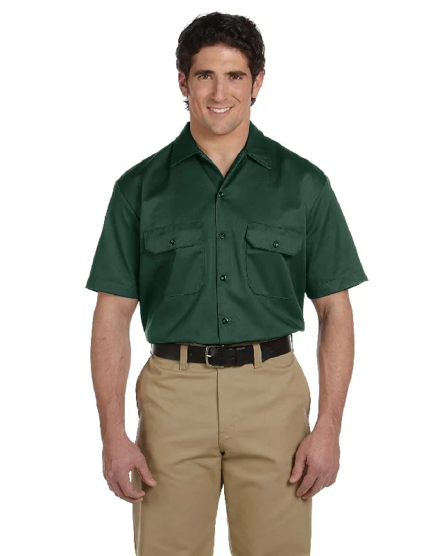 Value Deals Dickies Short Sleeve Work Shirt | Hunter Green