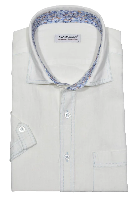 Weekend Discounts You Deserve W836S White Cotton Linen