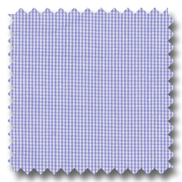 Special Discount Medium Blue Mini Check 200 2Ply Broadcloth - Custom Dress Shirt