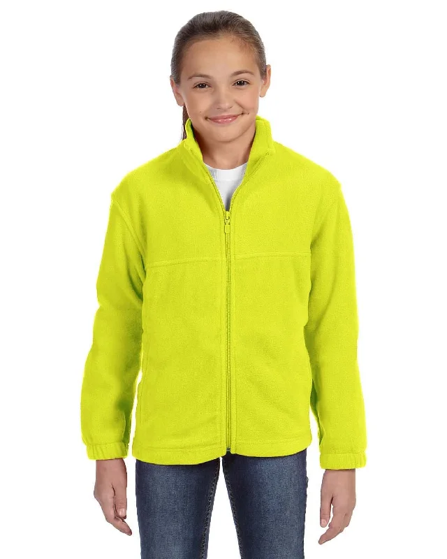 Season Finale Sale Harriton Youth Full-Zip Fleece | Safety Yellow