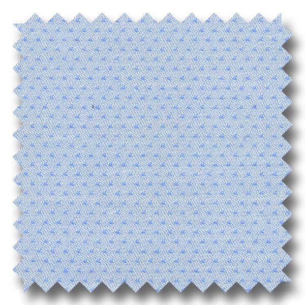 Great Bargain Light Blue Solid Dot 170 2Ply Broadcloth - Custom Dress Shirt