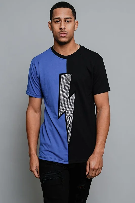 Great Deals Two Tone Crystal Thunderbolt T-Shirt