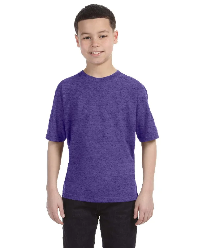 Weekend Price Cuts Galore Anvil Youth Fashion Fit T-Shirt | Heather Purple