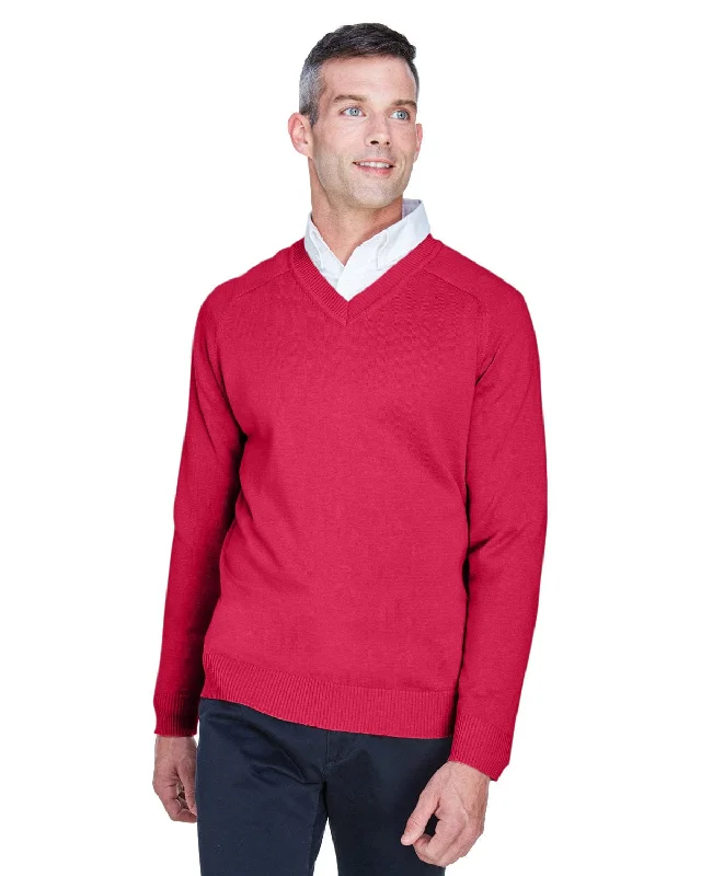Weekend Specials You Can't Miss Devon & Jones Mens V-Neck Sweater | Red