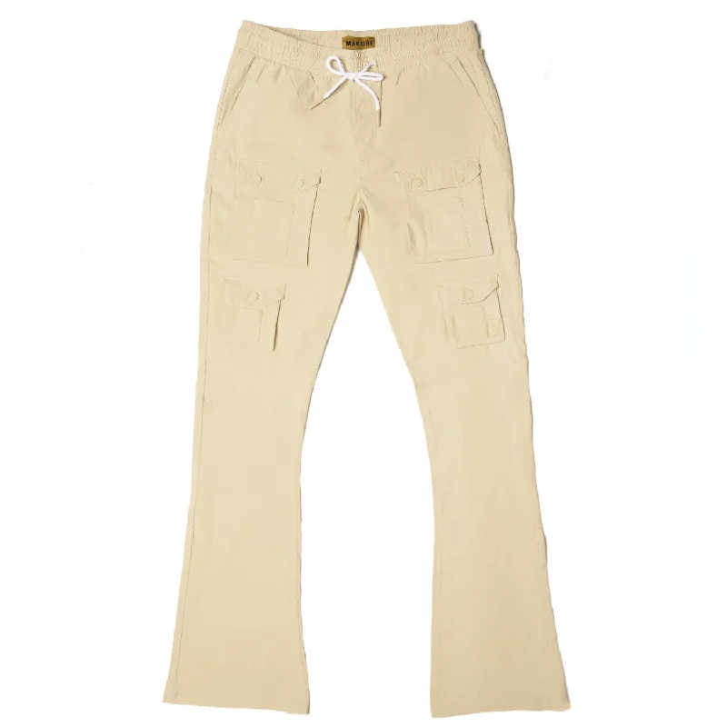 Can't Resist M1633 Colton 34” Stack Nylon/Spandex  Sweat Pants - Khaki