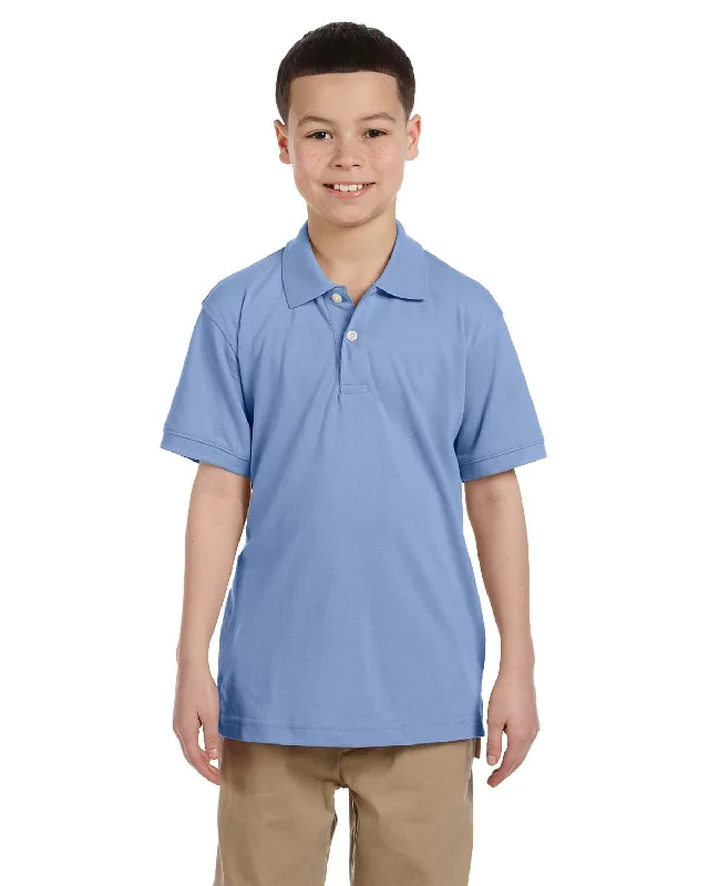 Deal Frenzy Harriton Youth Easy Blend Polo Shirt | Lt College Blue