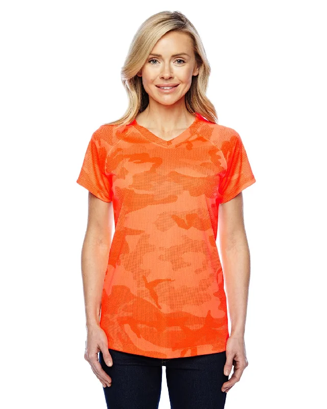 Limited Edition Champion Ladies Double Dry Performance T-Shirt | Sfty Orange Camo