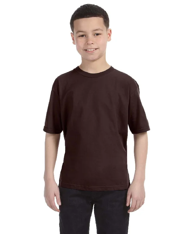 Weekend Specials You Can't Miss Anvil Youth Fashion Fit T-Shirt | Chocolate