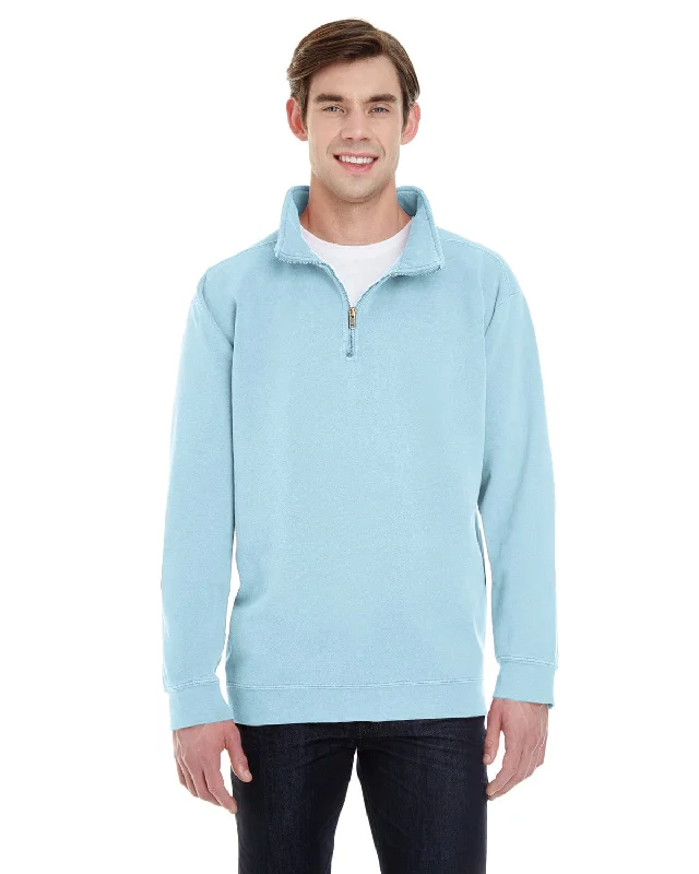 Year-End Clearance Comfort Colors Quarter-Zip Sweatshirt | Chambray