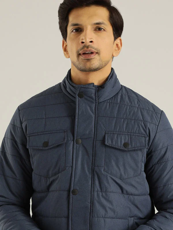 Weekend Bargains to Enjoy Men Texture Full Sleeve Biker Jacket