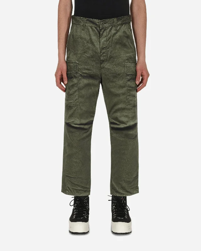 Weekend Offers That Amaze Printed Nylon Trousers Green