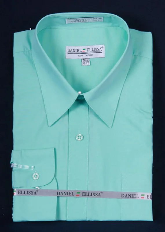 Buy Today Men's  Mint Long Sleeve Dress Shirt