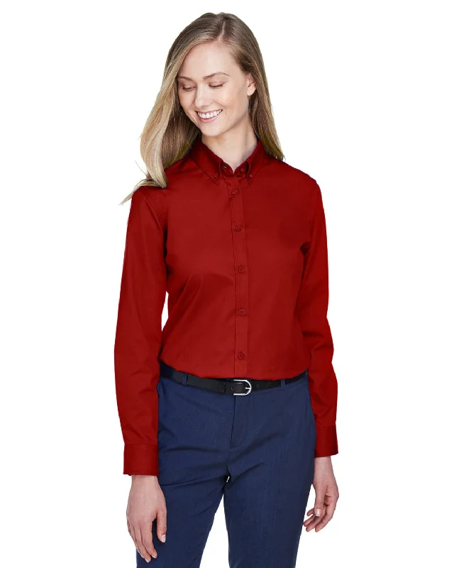 Major Savings Core 365 Operate Ladies Long Sleeve Twill Shirt | Classic Red