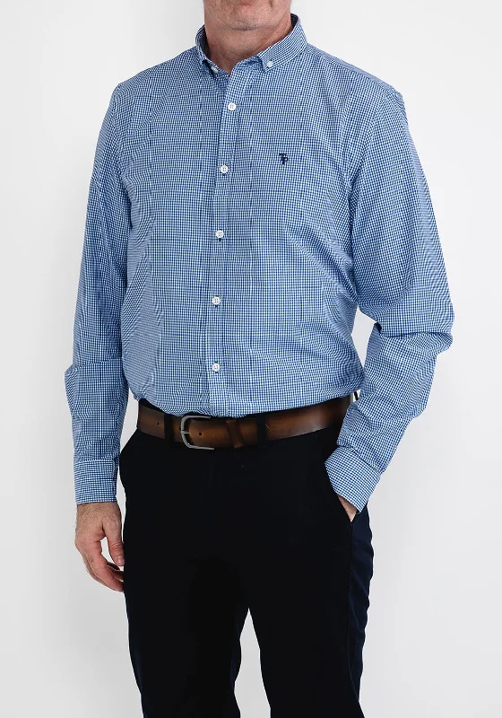 Online Specials Tom Penn Long Sleeve Check Shirt, Blue