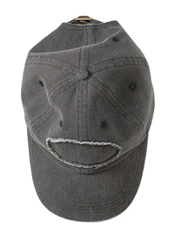 Weekend Special Authentic Pigment Raw Edge Patch Baseball Cap | Black