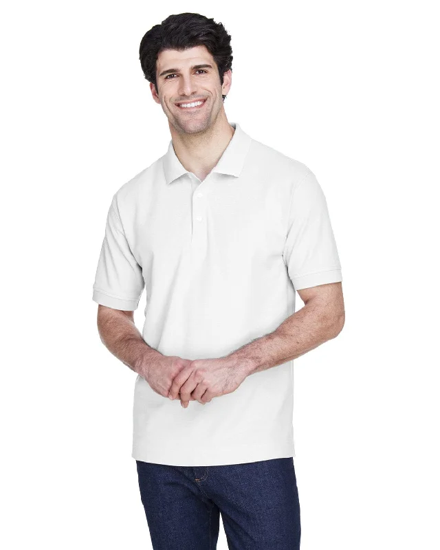 Deal Alert Devon & Jones Tall Pique Knit Polo Shirt | White