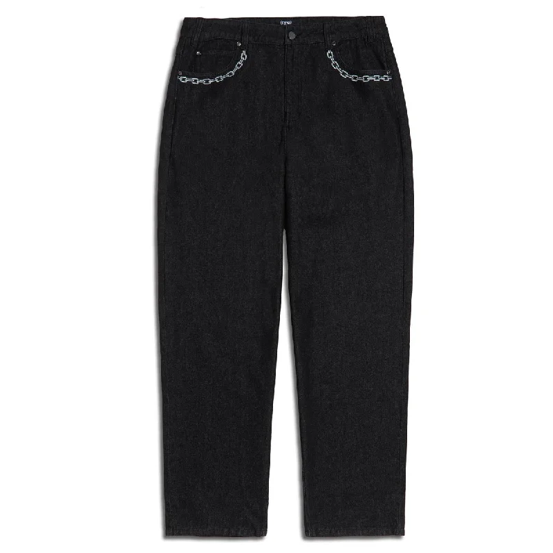 Deal of the Week CCS Baggy Taper Denim Jeans - Chain Black