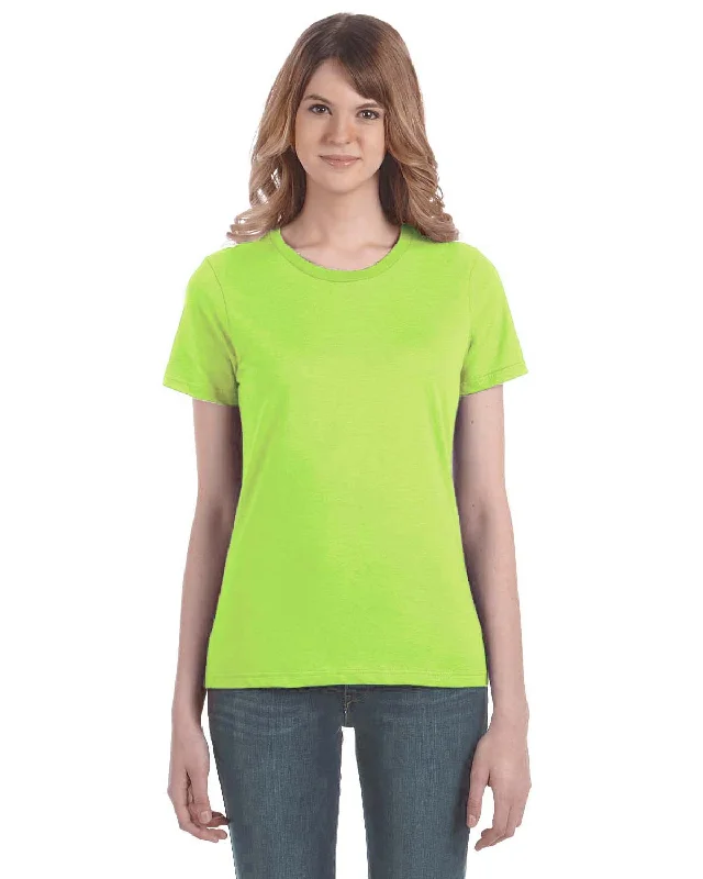 Final Clearance Anvil Ladies Fashion Fit T-Shirt | Neon Green