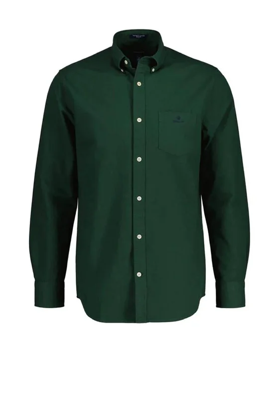 Limited Offer Gant Beefy Oxford Shirt, Forest Green