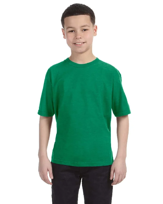 Weekend Offers That Excite Anvil Youth Fashion Fit T-Shirt | Heather Green