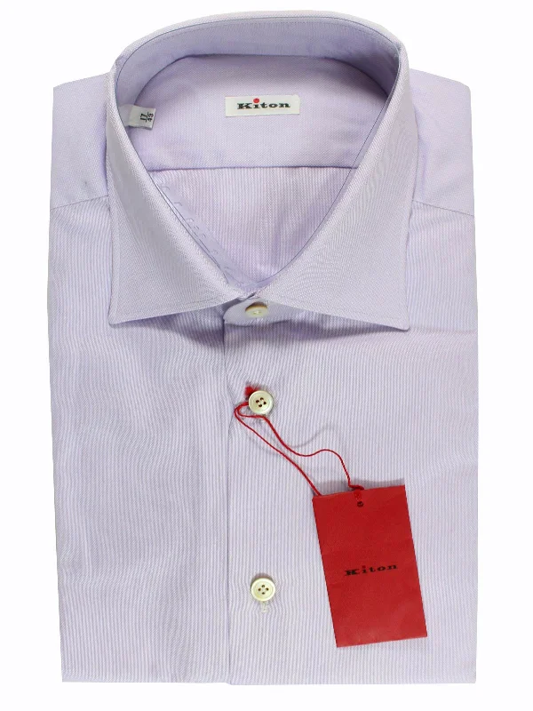 Final Clearance Kiton Men Dress Shirt Solid Lilac 40 - 15 3/4 SALE