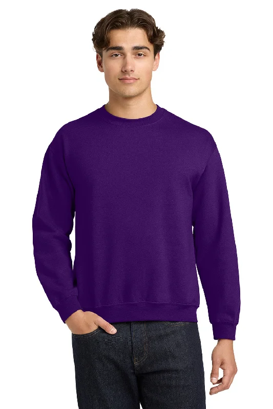YEAR-End Sale Gildan Mens Pill Resistant Fleece Crewneck Sweatshirt - Purple