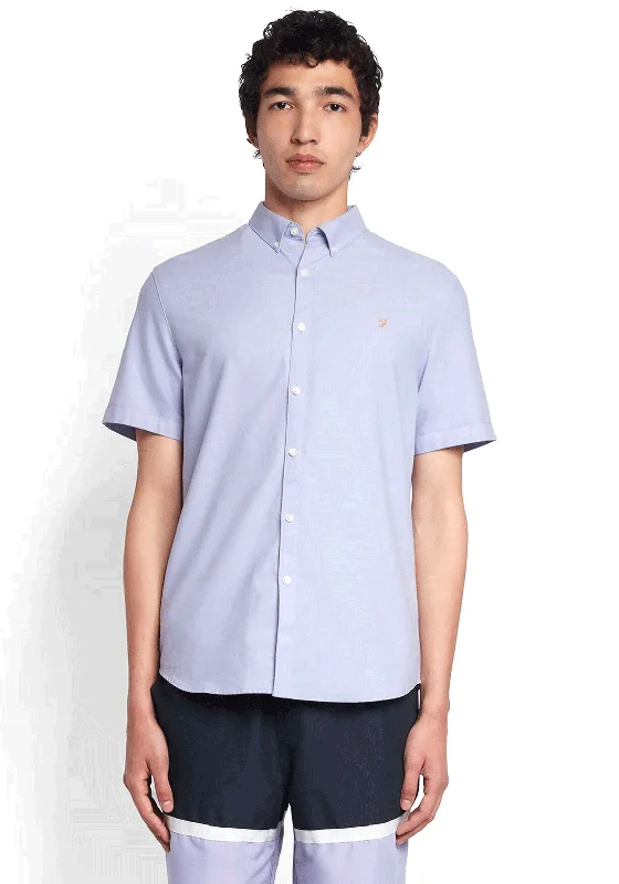 The Best Prices Farah Brewer Short Sleeve Slim Fit Shirt, Dusty Purple