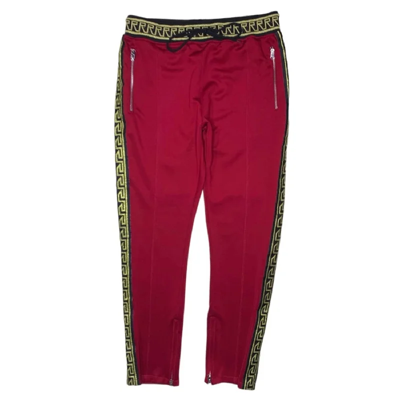 Deep Discounts Men's Patterned Jogger In Burgundy
