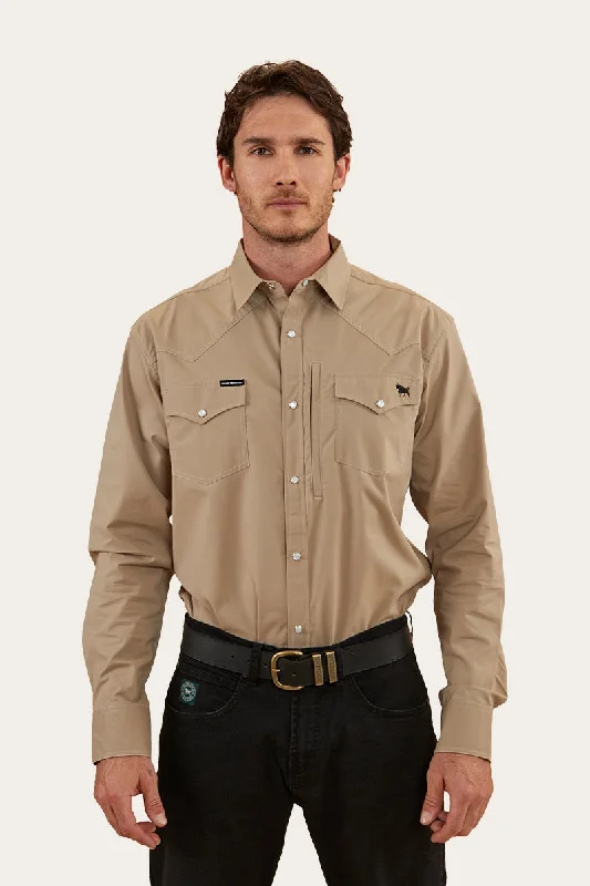 Weekend Offers That Shine Dillinger Mens Western Shirt - Desert Sand