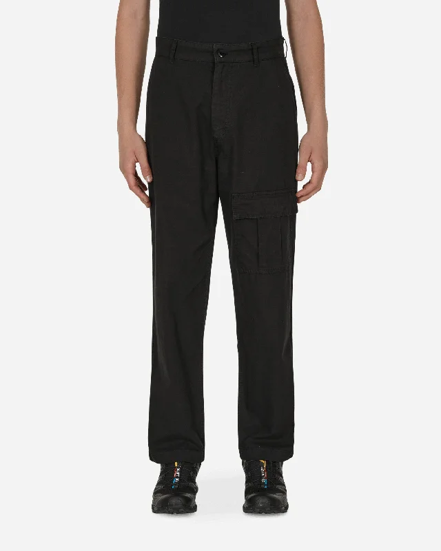 Online Exclusive Embroidered Cargo Pants Black