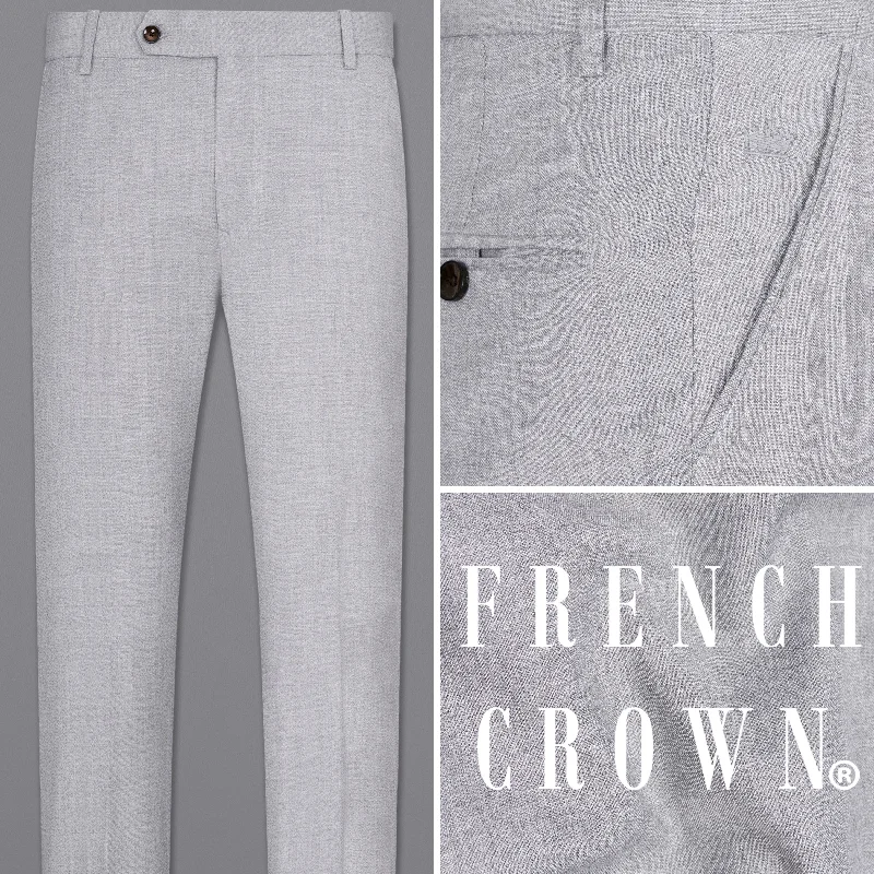Hurry In Silver Sand Grey Wool Rich Pant