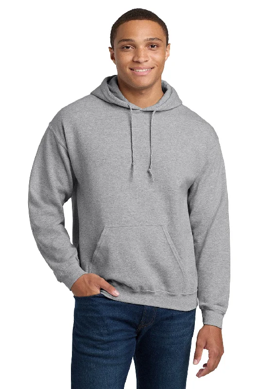 Price Cut Gildan Mens Pill Resistant Hooded Sweatshirt Hoodie w/ Pouch Pocket - Sport Grey