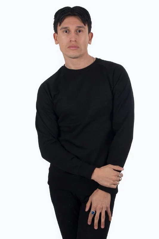 Online Only Raglan Crewneck - Black