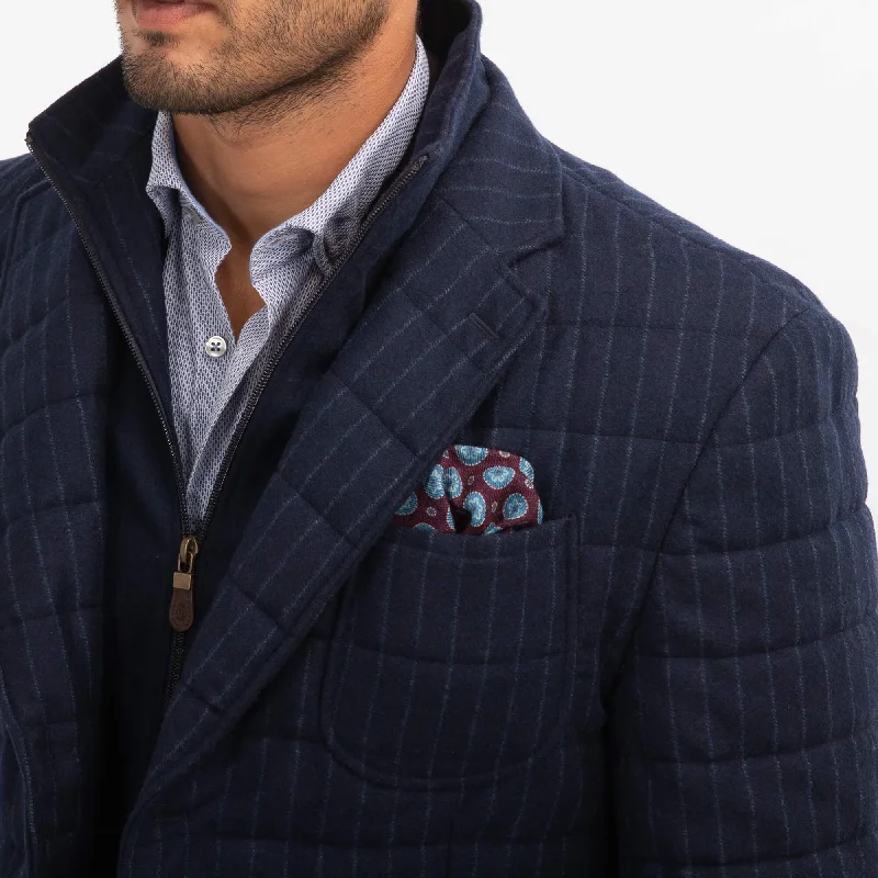 Midnight Madness Navy Stripe Wadded Pettorina Jacket