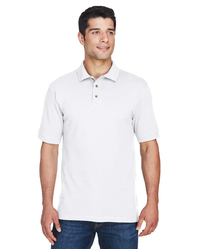 Mega Deal Harriton Tall Ringspun Cotton Pique Short Sleeve Polo | White
