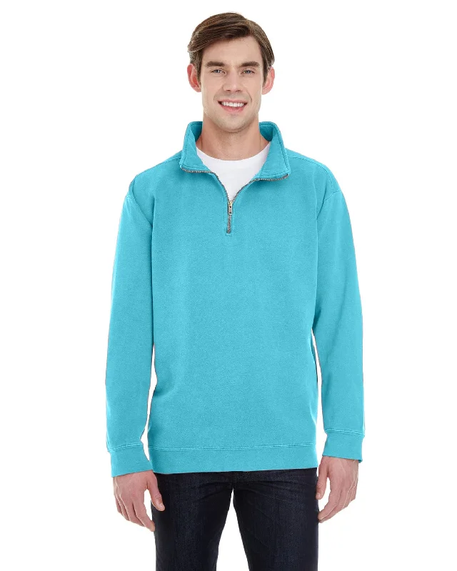 Limited Time Offer Comfort Colors Quarter-Zip Sweatshirt | Lagoon Blue