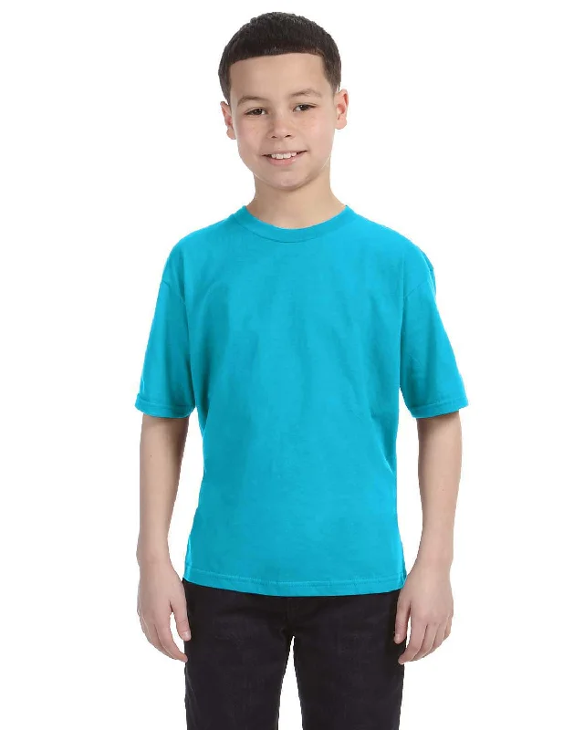 Exclusive Weekend Offers Inside Anvil Youth Fashion Fit T-Shirt | Pool Blue